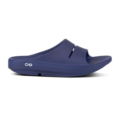 OOfos All Gender Ooahh Sandal - Navy - Regular (D)