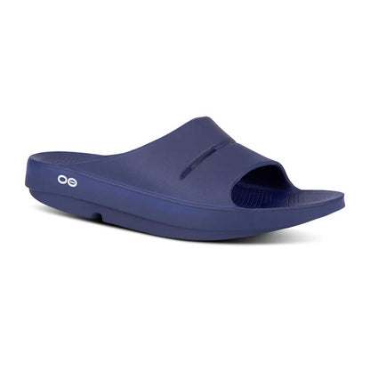 OOfos All Gender Ooahh Sandal - Navy - Regular (D)