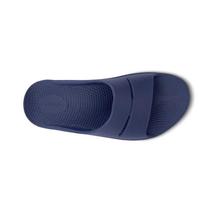 OOfos All Gender Ooahh Sandal - Navy - Regular (D)