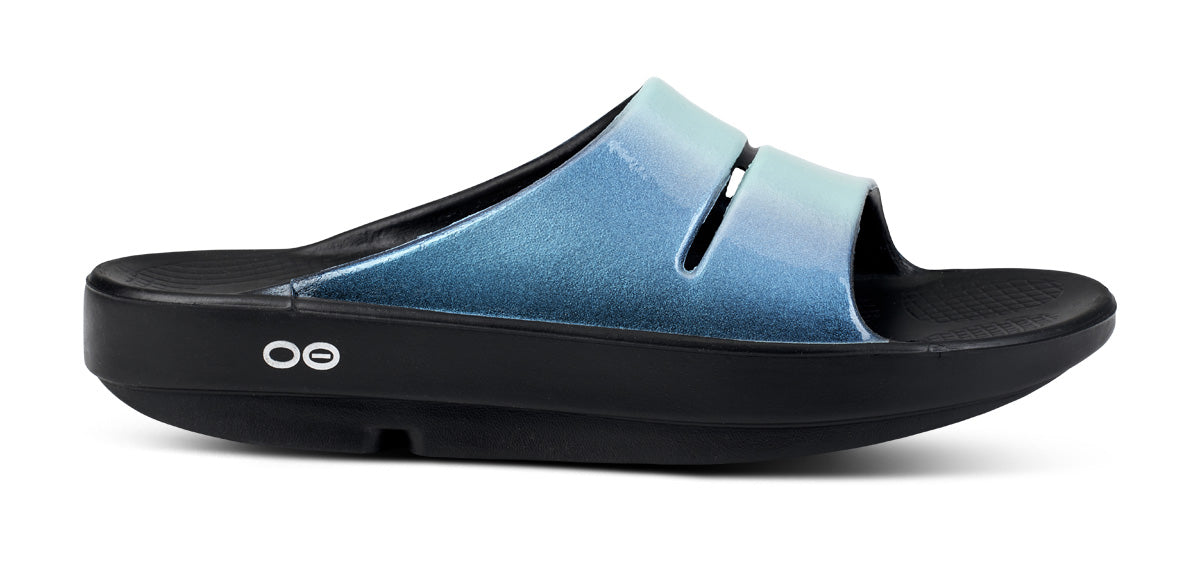OOfos Women's OOahh Luxe Slide Sandal - Atlantis