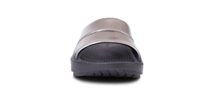 OOfos Women's OOahh Luxe Slide Sandal - Latte
