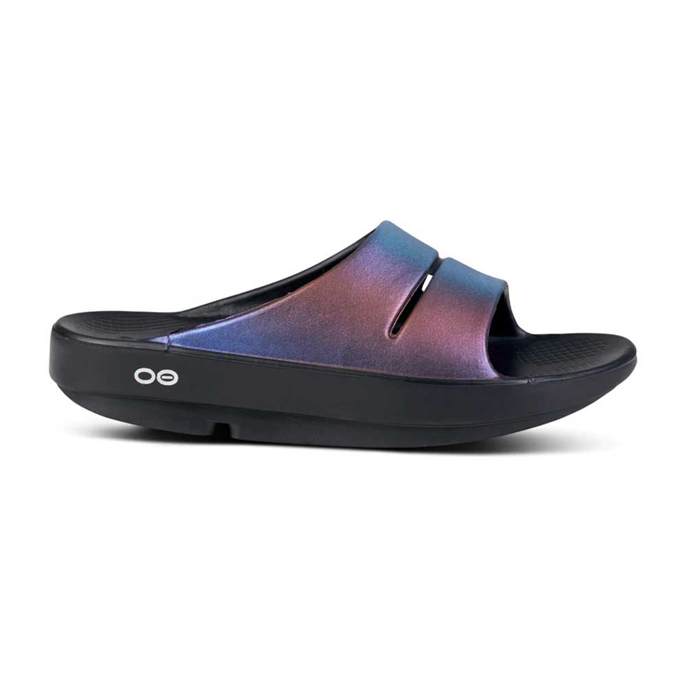 OOfos Women's OOahh Luxe Slide - Midnight Spectre - Regular (B)