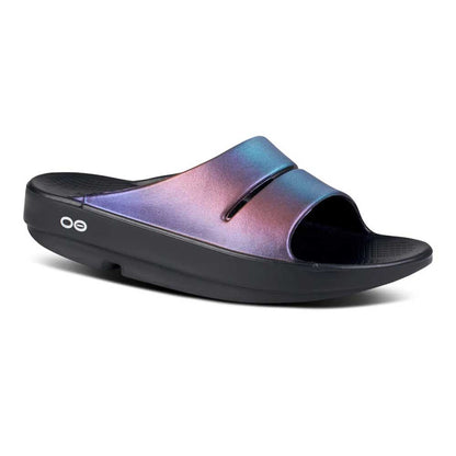 OOfos Women's OOahh Luxe Slide - Midnight Spectre - Regular (B)