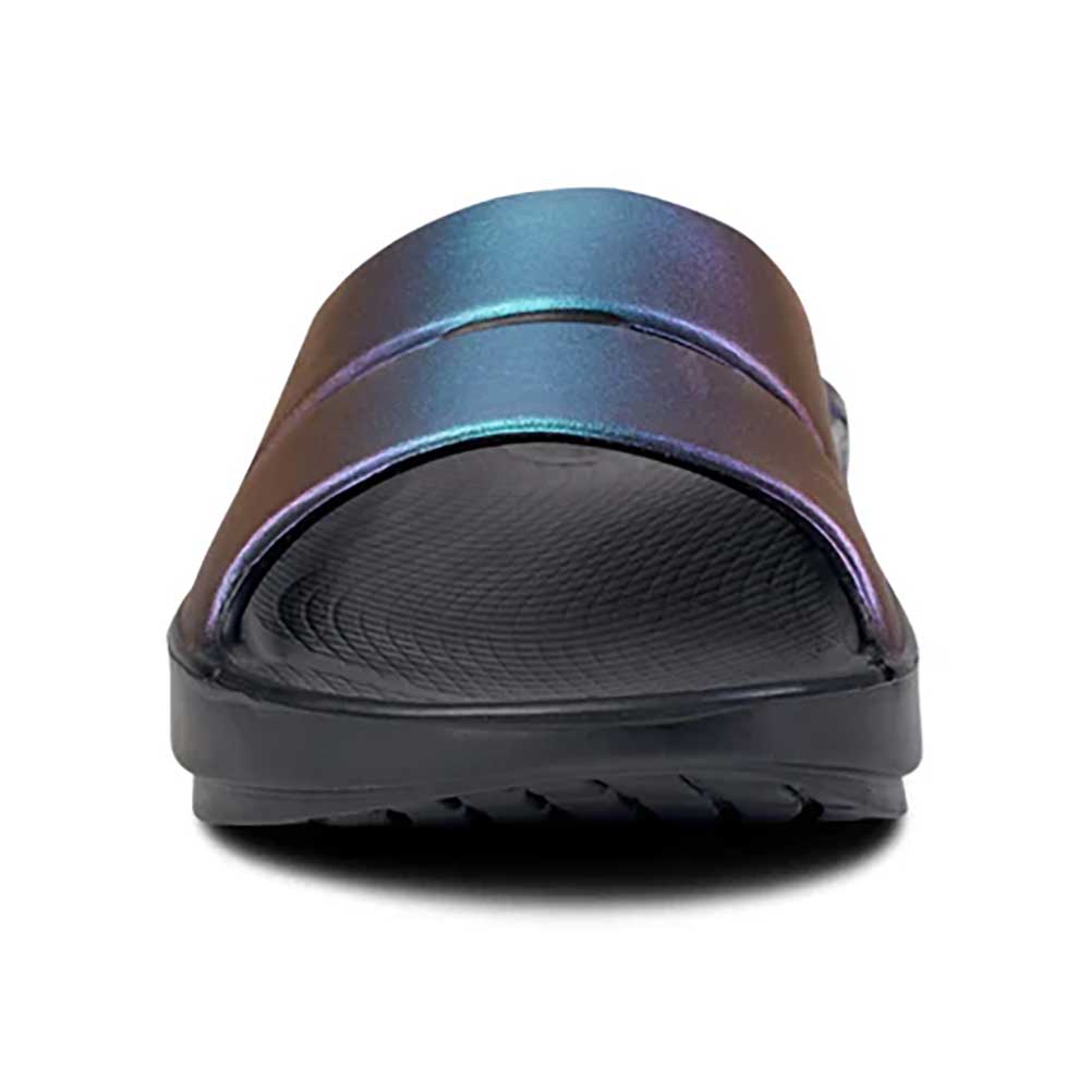 OOfos Women's OOahh Luxe Slide - Midnight Spectre - Regular (B)