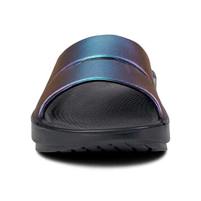 OOfos Women's OOahh Luxe Slide - Midnight Spectre - Regular (B)