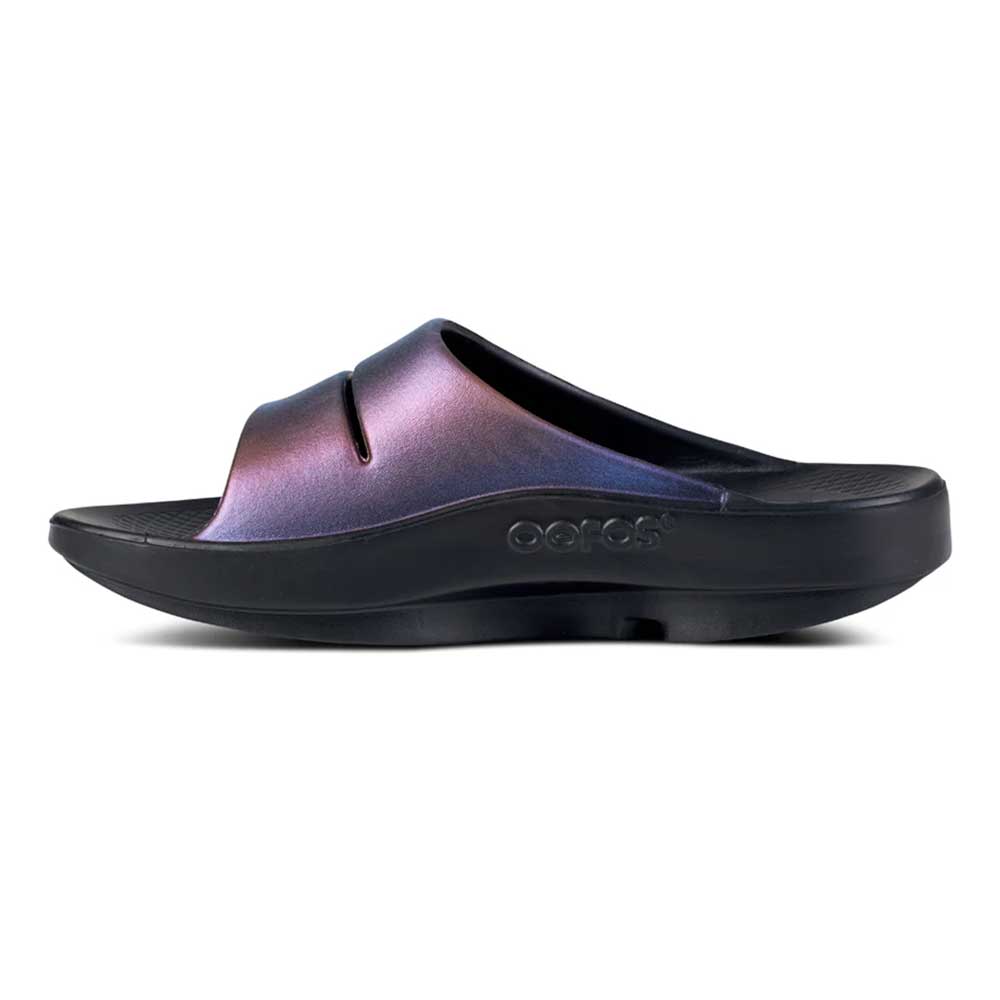 OOfos Women's OOahh Luxe Slide - Midnight Spectre - Regular (B)