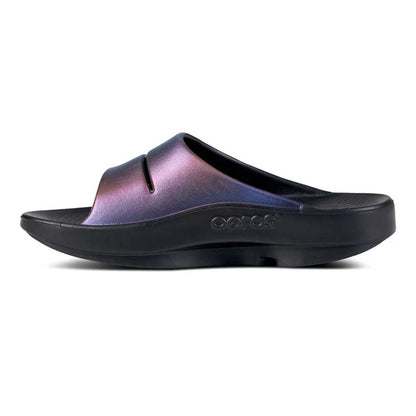 OOfos Women's OOahh Luxe Slide - Midnight Spectre - Regular (B)