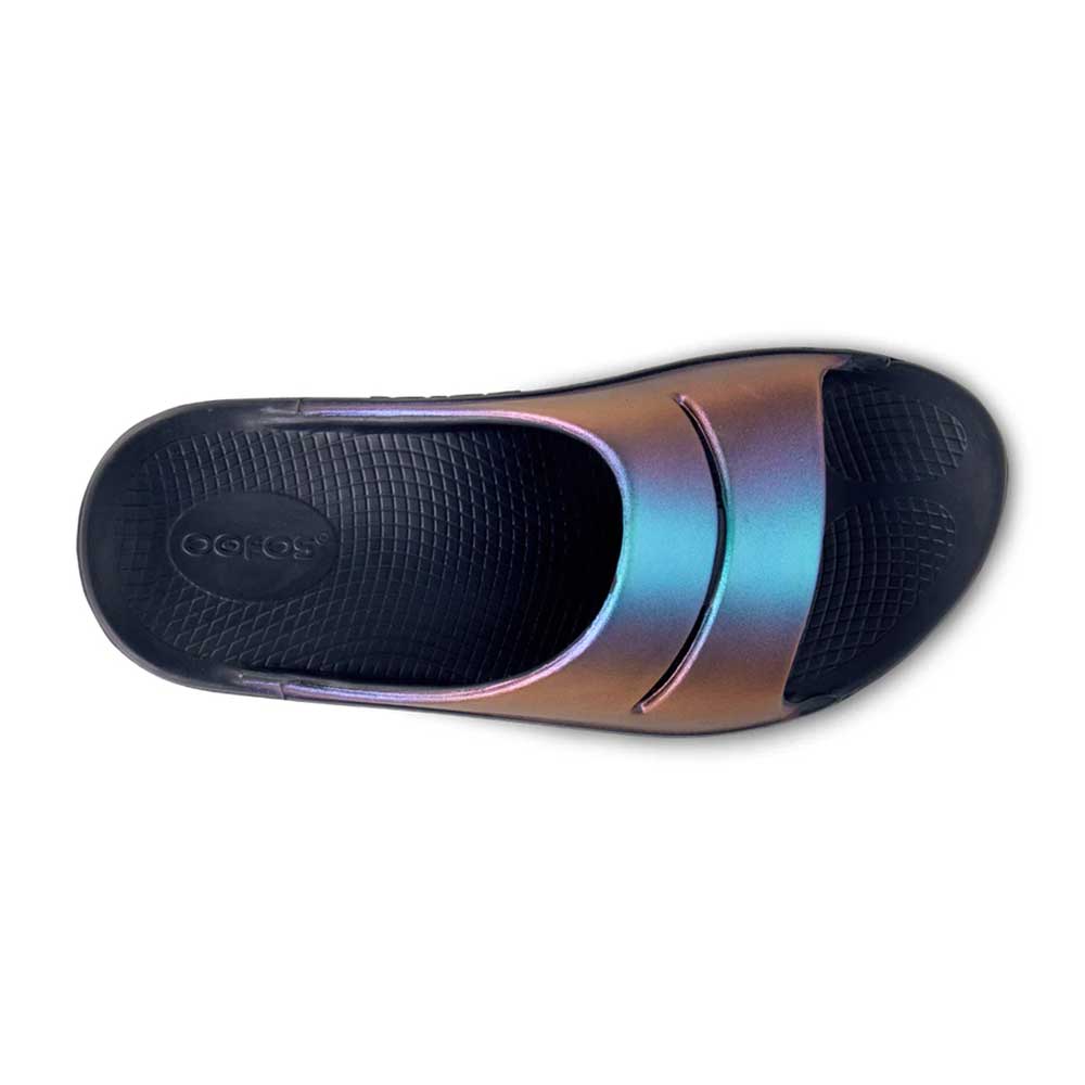 OOfos Women's OOahh Luxe Slide - Midnight Spectre - Regular (B)