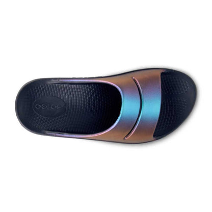 OOfos Women's OOahh Luxe Slide - Midnight Spectre - Regular (B)
