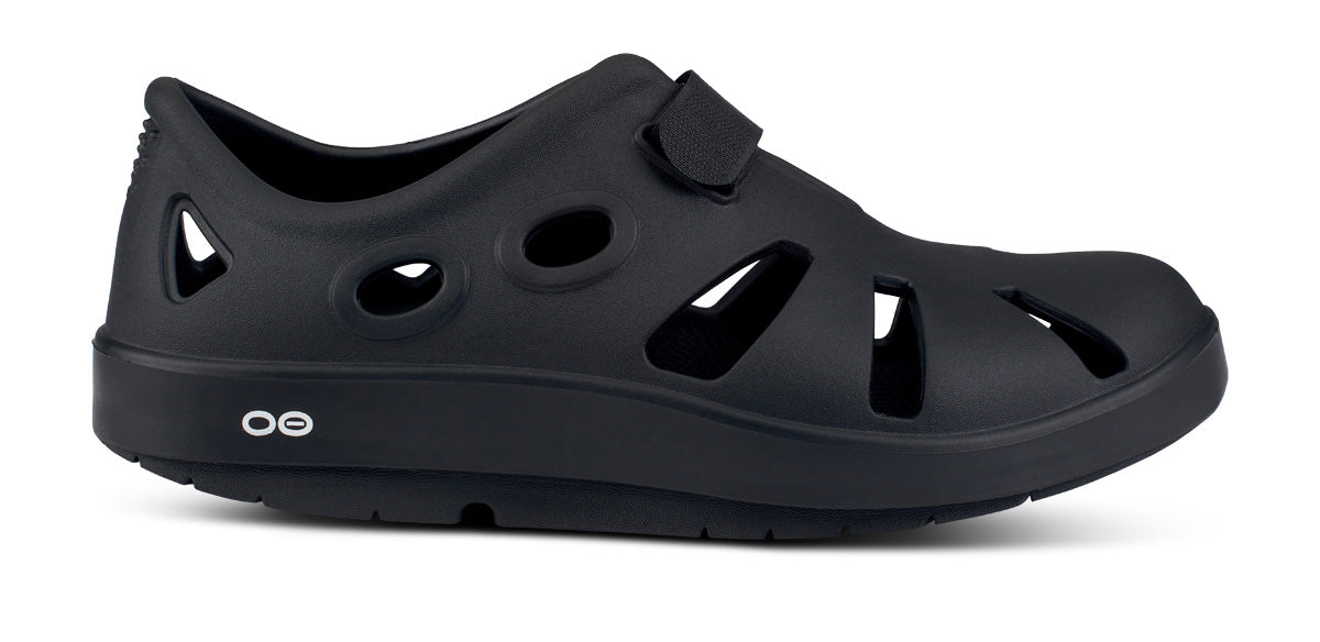 OOfos Women's OOcandoo Sandal - Black