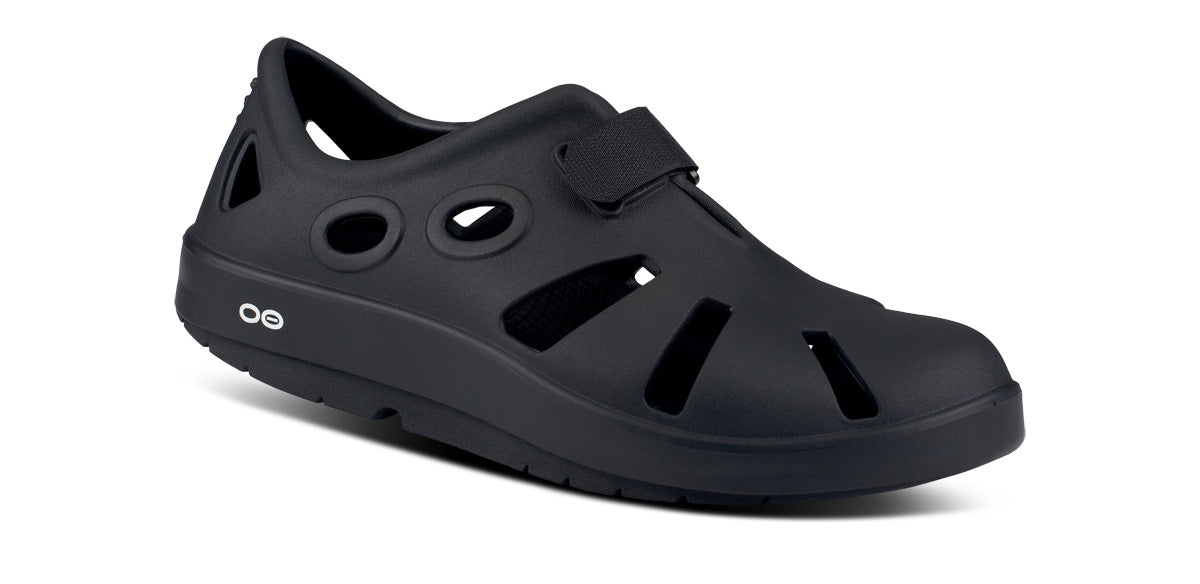 OOfos Men's OOcandoo Sandal - Black