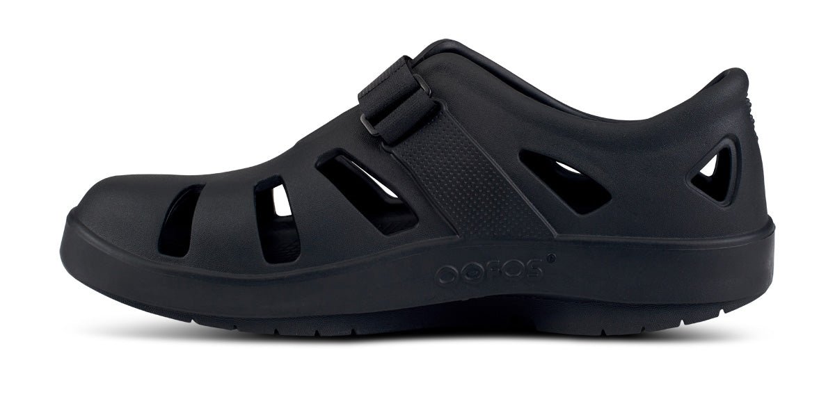 OOfos Men's OOcandoo Sandal - Black
