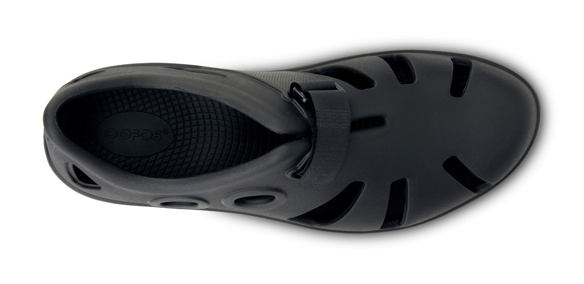 OOfos Women's OOcandoo Sandal - Black