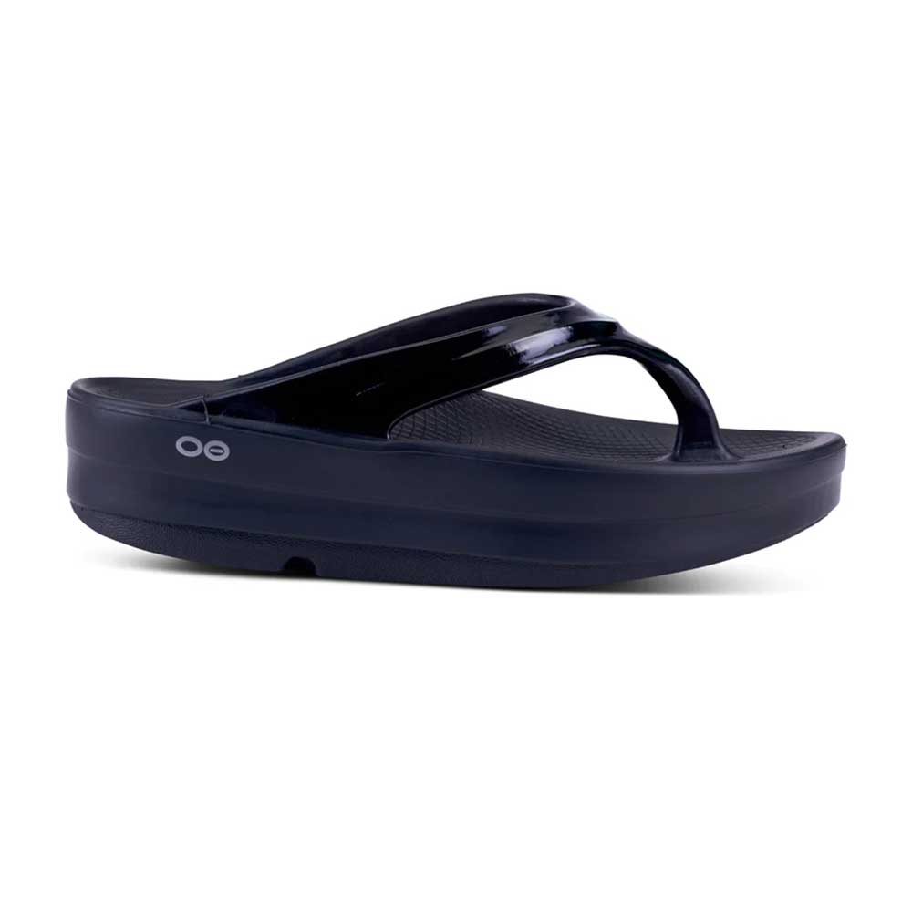OOfos Women's OOmega Thong - Black - Regular (B)