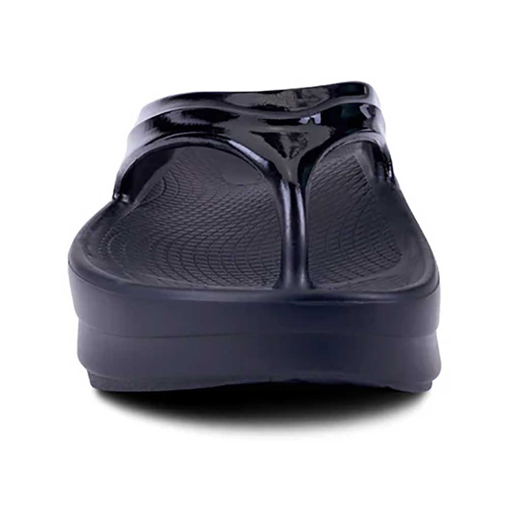 OOfos Women's OOmega Thong - Black - Regular (B)