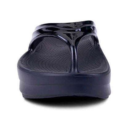 OOfos Women's OOmega Thong - Black - Regular (B)