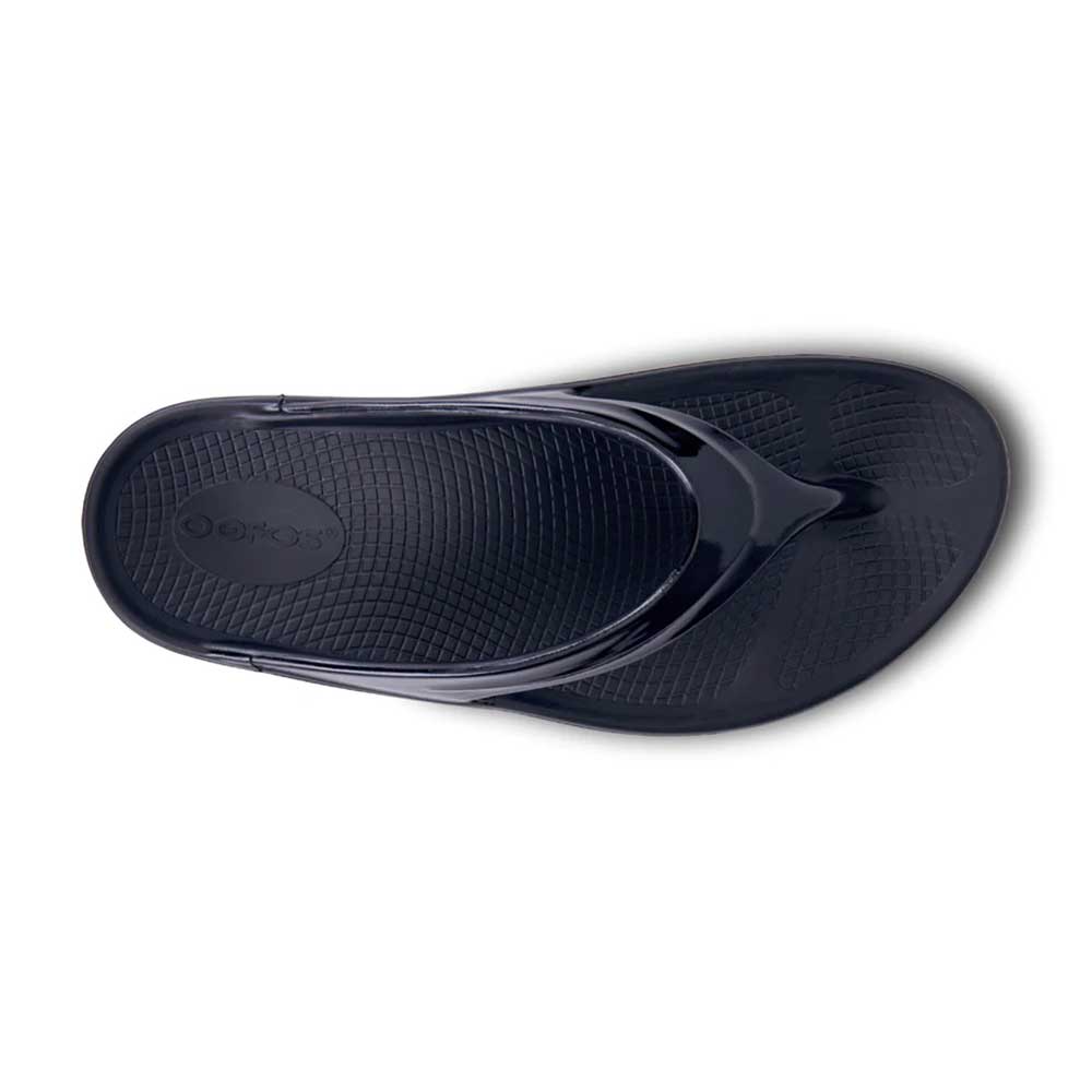 OOfos Women's OOmega Thong - Black - Regular (B)