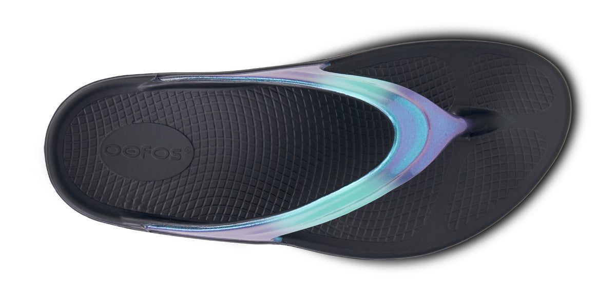 OOfos Women's OOmega OOlala Luxe Sandal - Atlantis