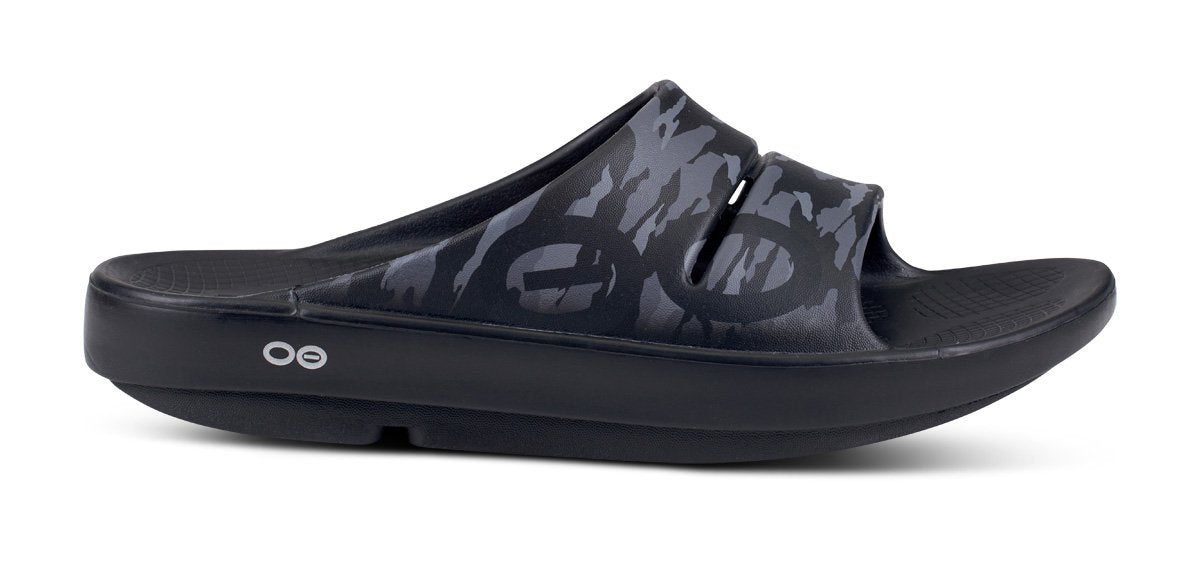 OOfos Women's OOahh Sport Slide Sandal - Black Camo