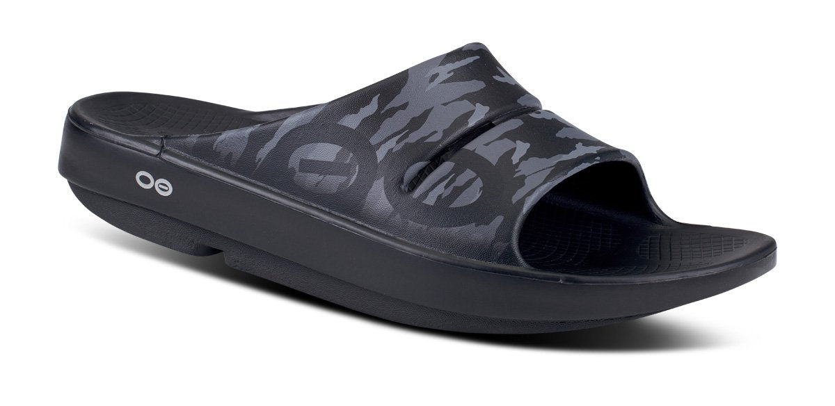 OOfos Women's OOahh Sport Slide Sandal - Black Camo