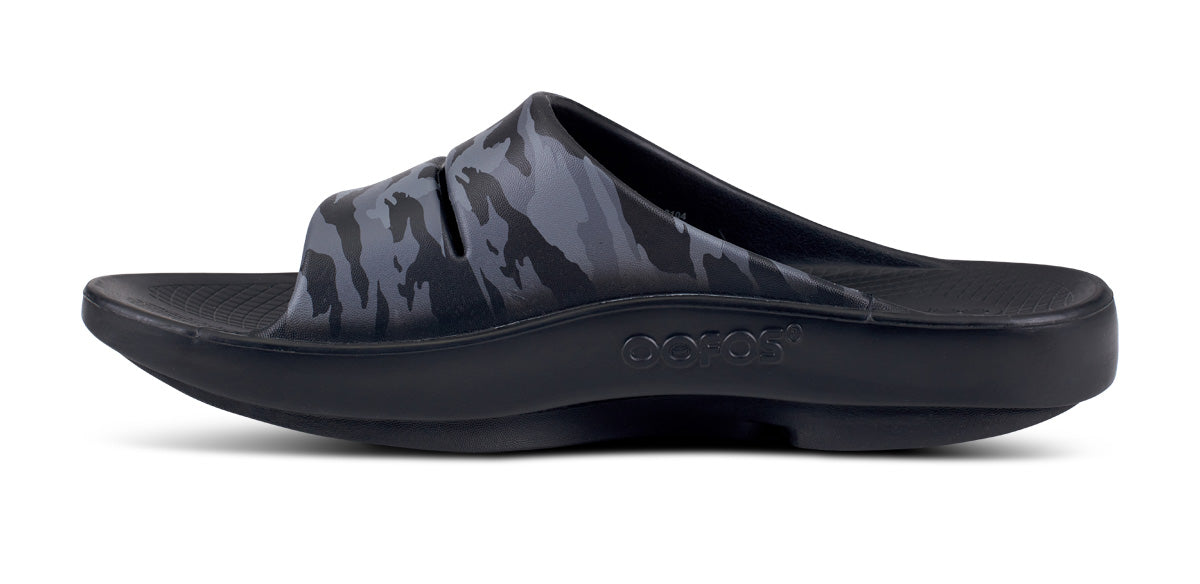 OOfos Men's OOahh Sport Slide Sandal - Black Camo