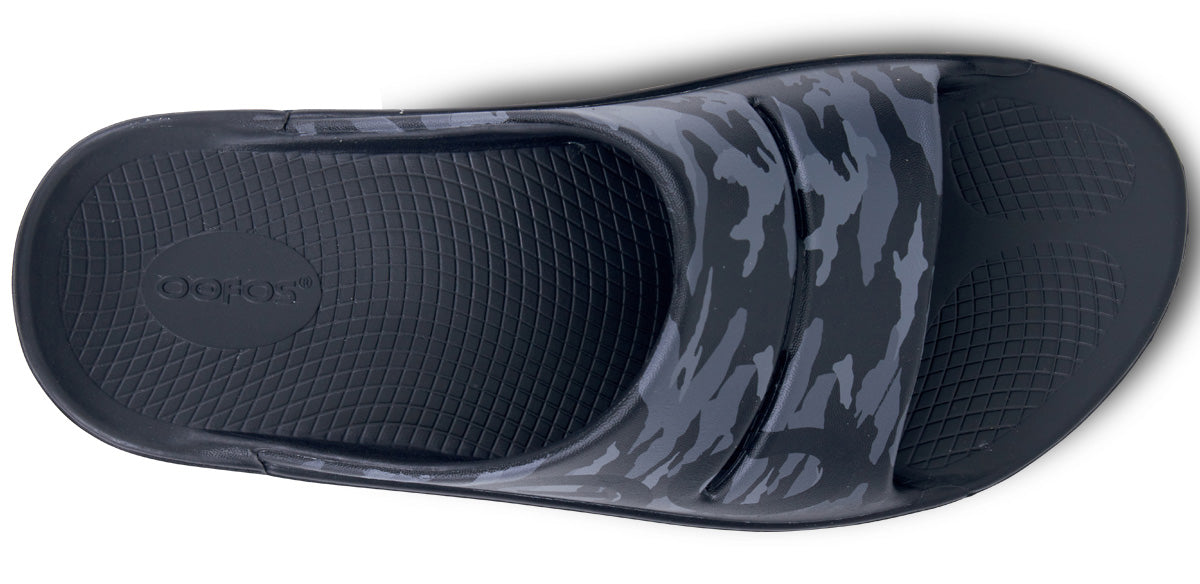 OOfos Men's OOahh Sport Slide Sandal - Black Camo