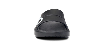 OOfos Men's OOahh Sport Slide Sandal - Black White