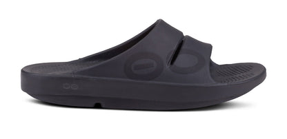 OOfos Men's OOahh Sport Slide Sandal - Black Matte