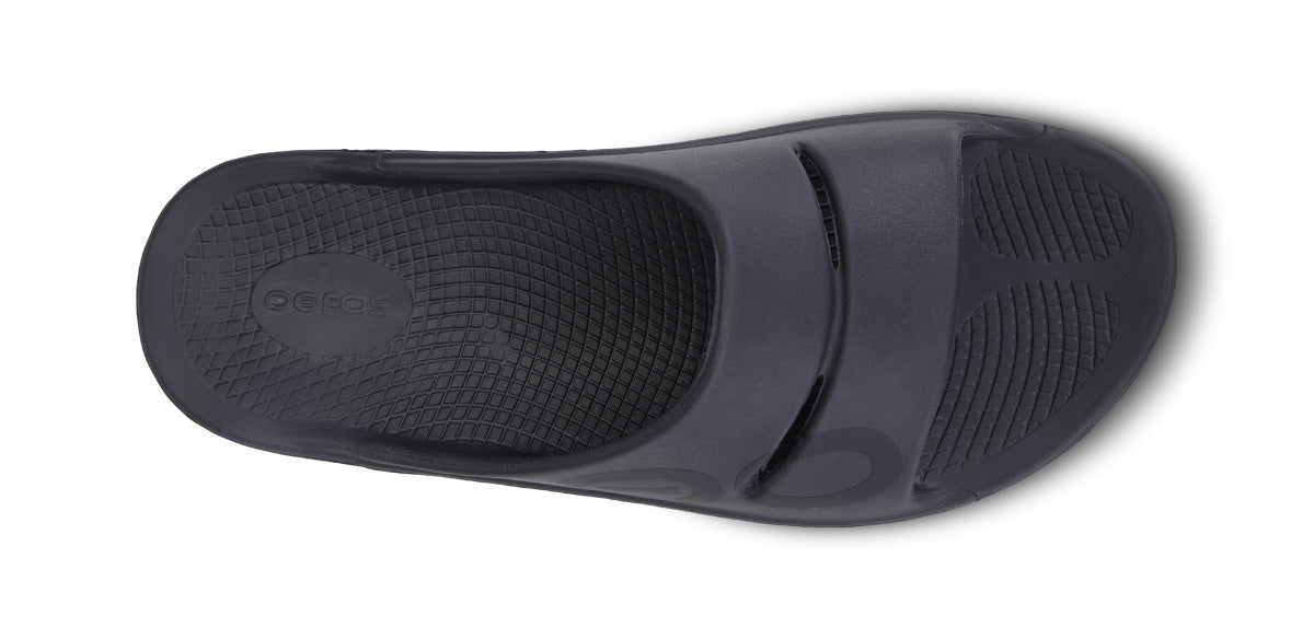 OOfos Men's OOahh Sport Slide Sandal - Black Matte