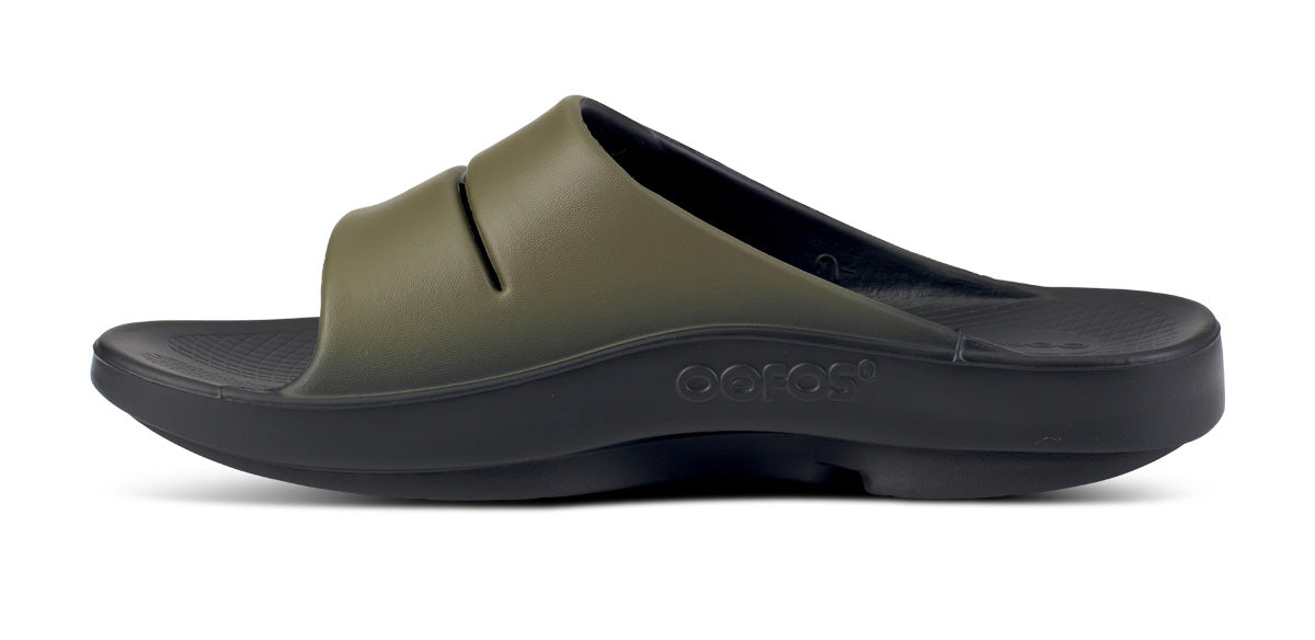 OOfos Men's OOahh Sport Slide Sandal - Tactical Green