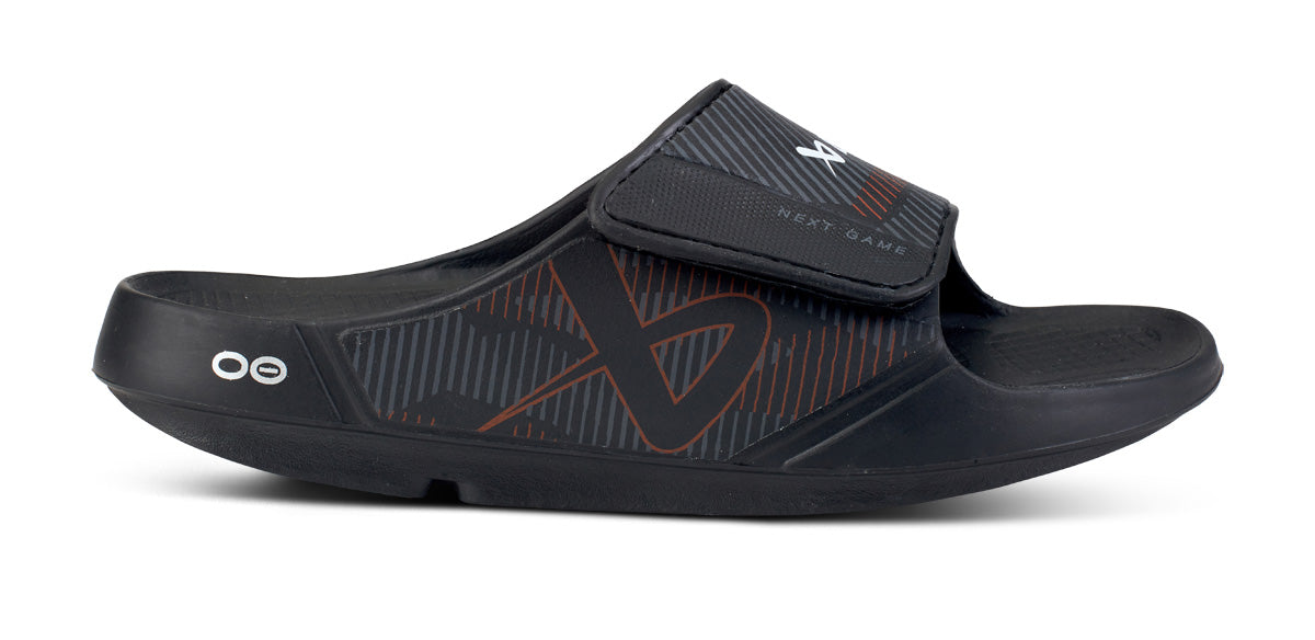 BAUER/OOFOS Men's OOahh Sport Flex Sandal – Black