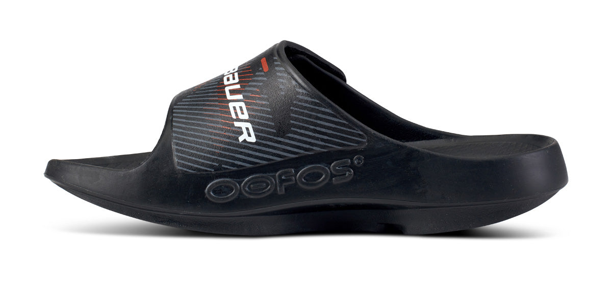  BAUER/OOFOS Men's OOahh Sport Flex Sandal – Black