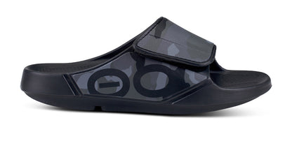 OOfos Women's OOahh Sport Flex Sandal - Black Camo