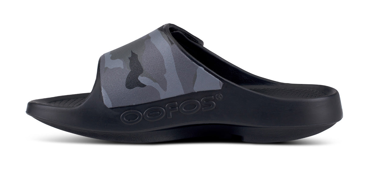 OOfos Women's OOahh Sport Flex Sandal - Black Camo
