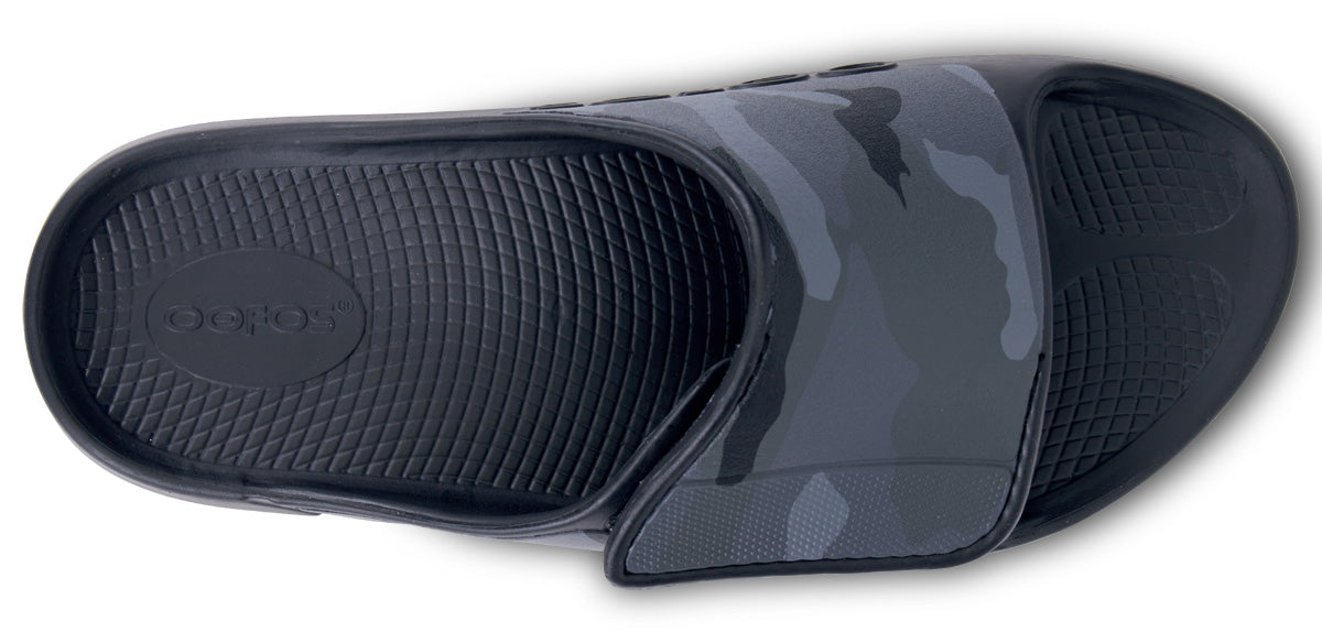 OOfos Men's OOahh Sport Flex Sandal - Black Camo