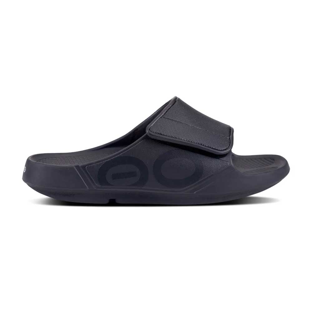 OOfos All Gender OOahh Sport Flex Slide - Black Matte - Regular (D)
