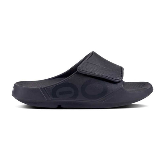 OOfos All Gender OOahh Sport Flex Slide - Black Matte - Regular (D)
