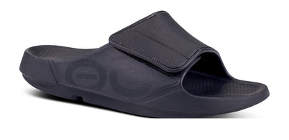 OOfos Men's OOahh Sport Flex Sandal - Matte Black
