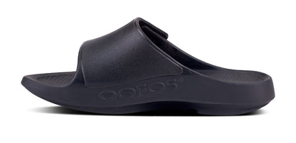 OOfos Women's OOahh Sport Flex Sandal - Matte Black