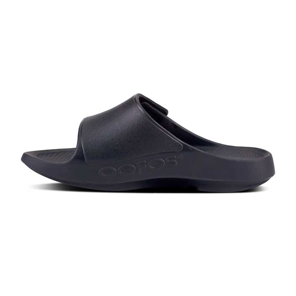 OOfos All Gender OOahh Sport Flex Slide - Black Matte - Regular (D)