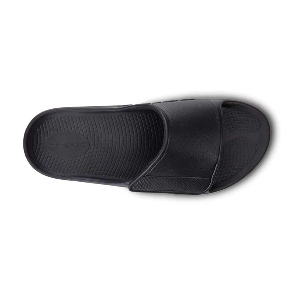 OOfos All Gender OOahh Sport Flex Slide - Black Matte - Regular (D)