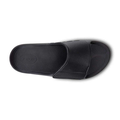 OOfos All Gender OOahh Sport Flex Slide - Black Matte - Regular (D)