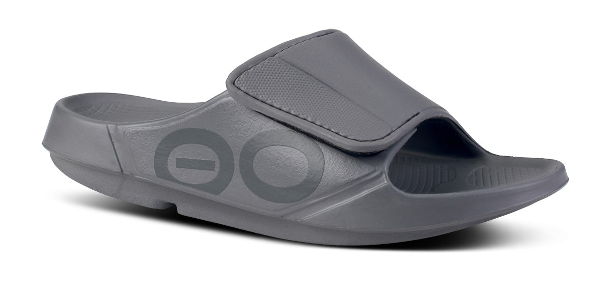 OOfos Men's OOahh Sport Flex Sandal - Slate