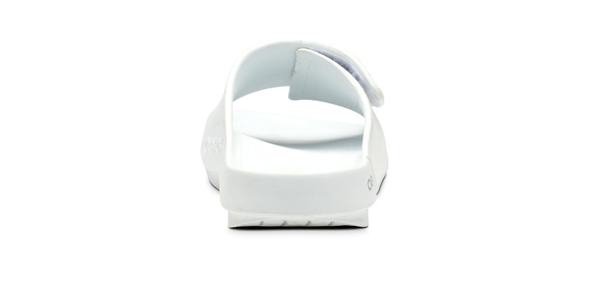 OOfos Men's OOahh Sport Flex Sandal - White
