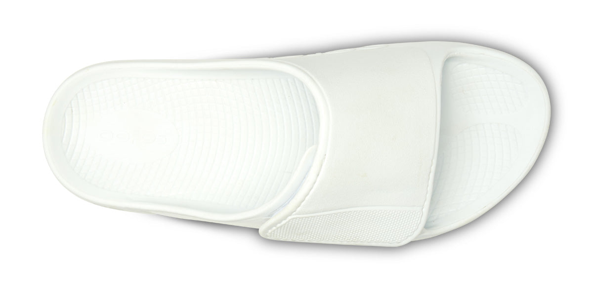 OOfos Men's OOahh Sport Flex Sandal - White