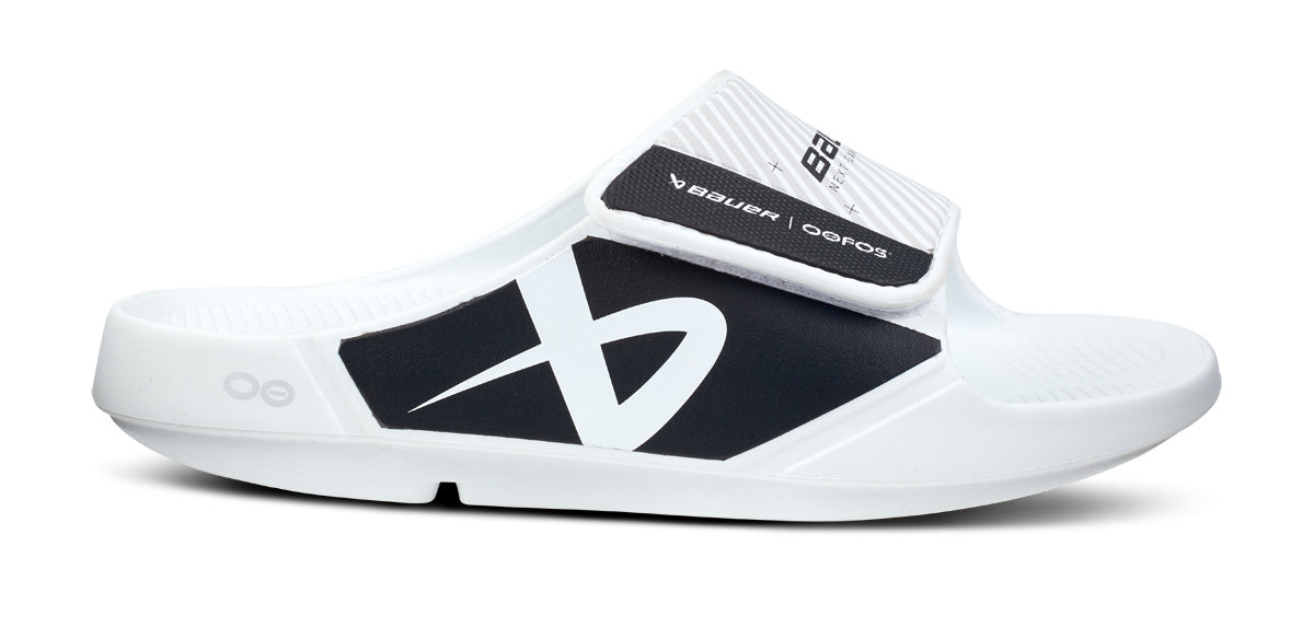  BAUER/OOFOS Women's OOahh Sport Flex Sandal – White