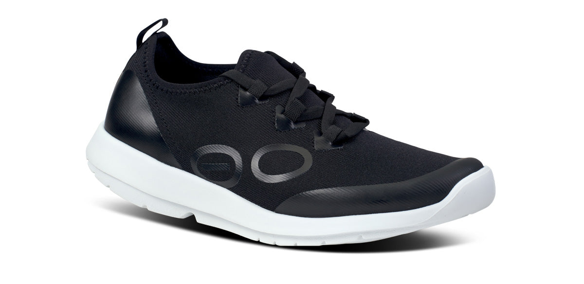 OOfos Women's OOmg Sport LS Low Shoe - White Black