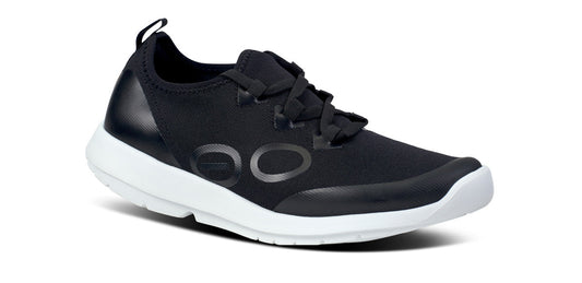 OOfos Women's OOmg Sport LS Low Shoe - White Black