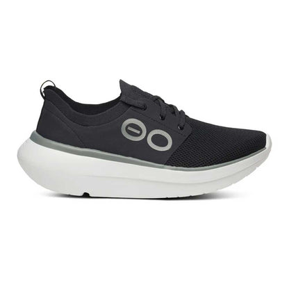 OOfos Men's OOmy Stride Recovery Shoe - White/Black - Regular (D)