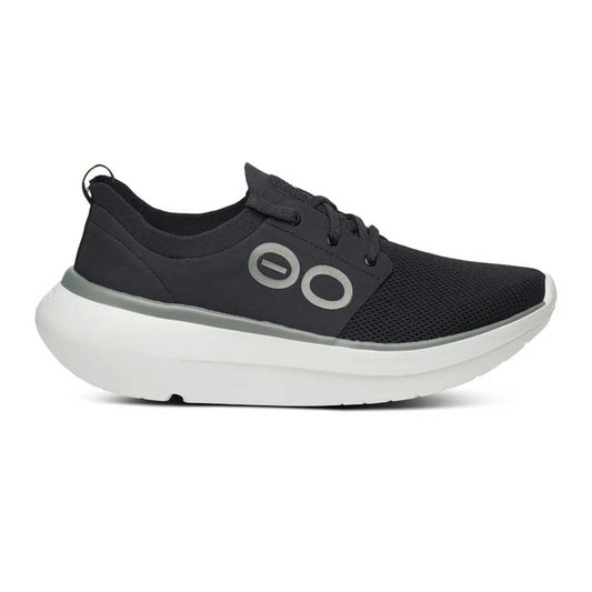 OOfos Men's OOmy Stride Recovery Shoe - White/Black - Regular (D)